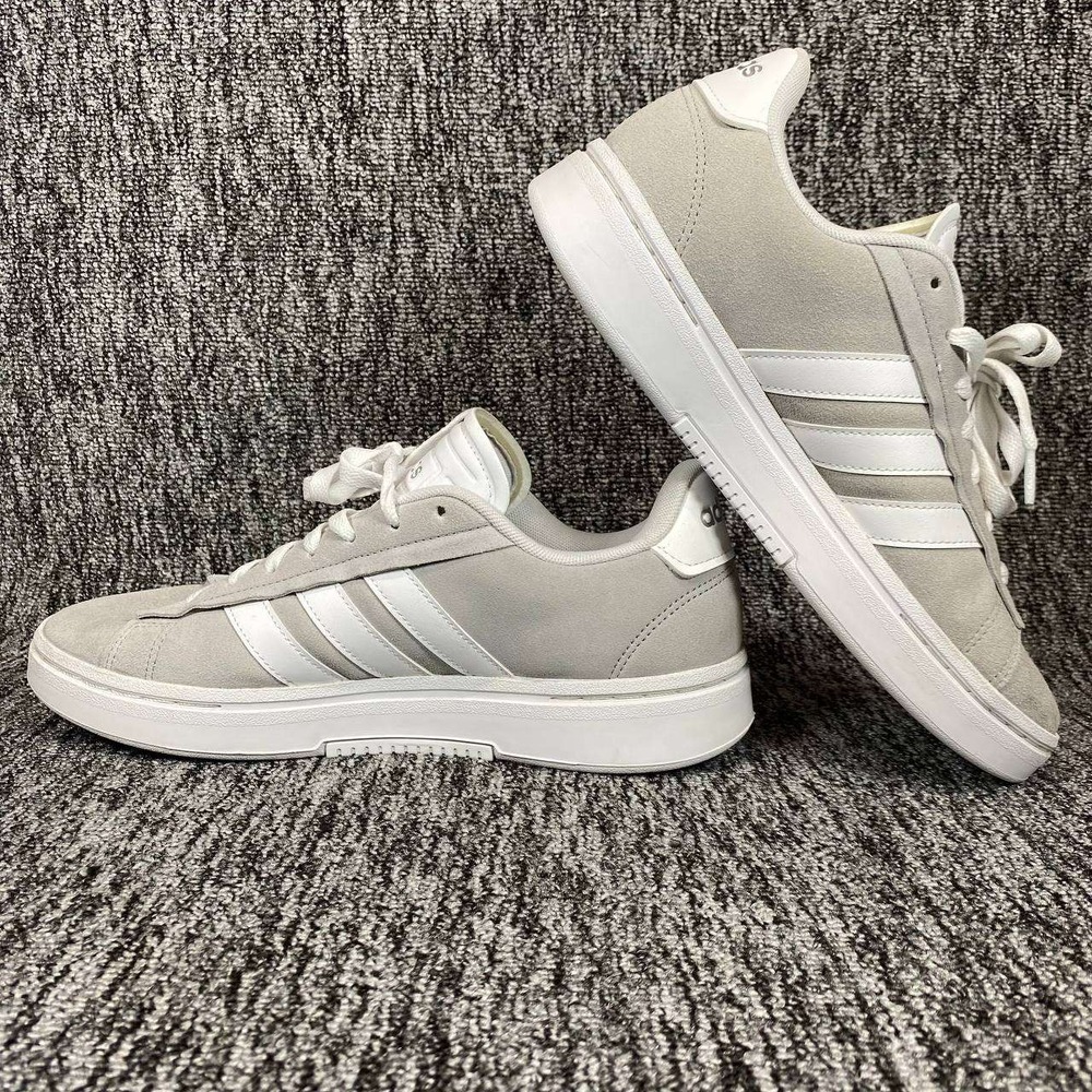 Adidas Grand Court 2.0 Women Size 10 Grey Suede Low Top Sneakers‎ ID5288 - Picture 10 of 11
